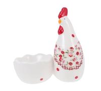 LIFKICH Floral Chick Ornaments Pattern Ceramic Egg Holder Adorable Decor for Home Kitchen Single Egg Storage Holder Mini Storage Container for Fresh