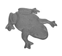 LIFKICH Frog Garden Decor Cast Iron Weather-Resistant Stepping Stone for Outdoor Landscaping and Walkway with Decorative Sculpture