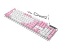 LIFKICH Full Size Rgb Mechanical Gaming Keyboard 104 Keys Wired with Thickened Back Plate and Ergonomic Folding Support