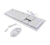 LIFKICH Gaming Keyboard Mouse Set for Gamer with Luminous Function Non-Conflict Design Wired USB Connection Plastic Material Compact Size for Home and Cafe Use