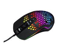 LIFKICH Gaming Mouse Glowing Wired Computer Accessory Plastic Skin-like Layer Four-level Dpi Fast Operation USB 6 Keys Layout Controller for Playing Computer Games