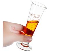 LIFKICH Glass Measuring Cup 25ml Sturdy Cylinder Design with Graduated Scale for Kitchen and Laboratory Use, Heat Resistant Measuring Beaker for Precise Liquid Measurement