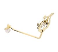 LIFKICH Golden French Horn Music Sheet Clip for Marching Band Performances and Long Practice Sessions and Portable Metal Design with Universal Compatibility Elegant Gold Finish