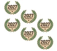 LIFKICH Graduation Lapel Pin Secure Attachment and Matte Coating 6pcs Alloy Brooch with Precision Embossed Detailing Graduation Memory Pin for Graduates and Teachers, for Group Pictures