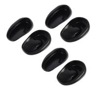 LIFKICH Hair Dyeing Ear Caps 6Pcs Reusable Plastic Ear Covers Small Size 3.03 * 2.17 * 0.79In Black for Hair Treatment and Chemical Protection