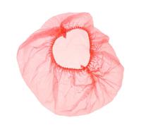 LIFKICH Hair Protective Shower Caps 100Pcs Red Waterproof Disposable Bathing Hats for Women Bathroom Use