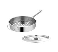 LIFKICH Handheld Stainless Steel Food Strainer with Large Holes for Traditional Chinese Cold Shrimp and Liangxia Dish