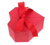 LIFKICH Heart-shaped Present Box Creative Elegant Paper and Polyester Box with Ribbon Bow Adds A Special Touch Versatile Use for Valentine's Day Small Keepsakes and Notes