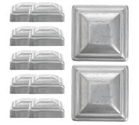 LIFKICH Iron Post Caps 12Pcs Railing Fence Post Covers for Garden Border Guardrail Protection Corrosion Proof 50X50Mm