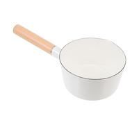 LIFKICH Japanese Style Enamel Milk Pot Lightweight Butter Warmer with Comfortable Handle for One-Handed Use Multi-Functional Saucepan for Food Soup and Milk Heating at Home