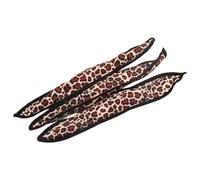 LIFKICH Leopard Print Hair Curlers Large Sponge Rollers 6Pcs Heatless DIY Styling Tools for Women Suitable for Sleeping and Daily Use
