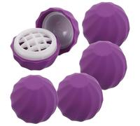 LIFKICH Lip Balm Containers Elegant and Portable Ball Shape Purple 5 Pcs Plastic with Direct Fill Lip Balm Tubes for Everyday Use