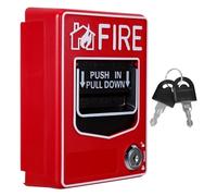 LIFKICH Manual Emergency Fire Alarm Stop Button with Reset Key and Emergency Call Switch Dc12-24V for Security Fire Panic