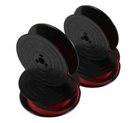 LIFKICH Manual Typewriter Ribbon 2Pcs Three-Hole Dual-Color Ink Compatible with Old-Style Mechanical Typewriters for Home and Office