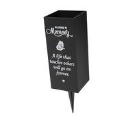 LIFKICH Metal Grave with Spikes for Cemetery Flowers Weatherproof Memorial Holders for Outdoor Grave Decoration and Headstone Flower Containers