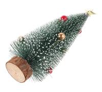LIFKICH Mini Sisal Pine Tree Christmas Desktop Decoration with Compact Design and Versatile Placement, Plastic Traditional Holiday Tree for Home and Winter Festive Party Decor