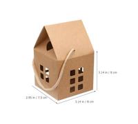 LIFKICH Paper Candy Boxes Simple and Convenient Design Well-made Paper Material House Shaped 24pcs Multi-purpose with Handle Decorative Packing Boxes for Party and Festive Atmosphere