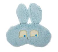 LIFKICH Plush Eye Mask for Sleeping with Elastic Band, Skin-Friendly Gentle Sleep Shade in Blue, for Flights and Places Disturbed by Light, Suitable for Family and Friends