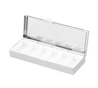 LIFKICH Portable Compact Organizer Keychain Stainless Steel Pill Box Rectangular with Waterproof and Anti-Rust Features for Medicine and Candy Storage for Use Anywhere
