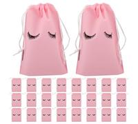 LIFKICH Portable Drawstring Cosmetic Pouches 50Pcs 13X18Cm Plastic Makeup Bags for Travel, Business, and Shampoo Sample Storage