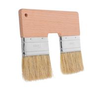 LIFKICH Professional Artists Paint Brush Dual Head Flat Paddle Natural Pig Bristle for Oil Acrylic Painting Versatile Textured Effects Tool for Creative Art Projects