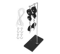 LIFKICH Pulley Block Physics Kit with Mounted Base for Middle School Mechanics Experiments Portable Stable Pulley System for Teaching and Lifting Demonstrations