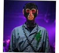 LIFKICH Realistic Monkey Animal Mask Soft PU Foam Half Face Halloween Cosplay Costume for Men and Women Versatile Party Prop for Masquerade and Scary Demon Skull Dress-up