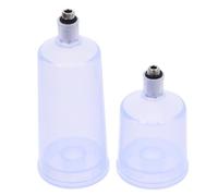LIFKICH Refillable Bottles for Airbrush 2Pcs Plastic Pigment Clear Container Large Capacity Spray Paint Cups for Painting Projects