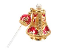 LIFKICH Refillable Perfume Bottle and Intricate Retro Patterns 125ml Glass with Elegant Middle Eastern Design Lasting Fragrance Vintage Style Red Scent for Bedroom and Home Décor