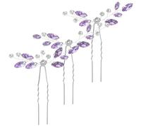 LIFKICH Rhinestone Wedding Hair Pins 3Pcs Hair Forks for Bride and Bridesmaid Wedding Occasion