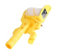 LIFKICH Roller Paint Brush with Foldable Bracket and Replaceable Side Brush Practical Wall Painting Tool for Clean Edges Small Handle Roller for Home and Professional Use Yellow