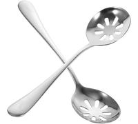 LIFKICH Serving Spoons Stainless Steel Slotted 7.80 Inch Perforated Lightweight Utensils for Hotels and Parties