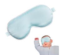 LIFKICH Silk Eye Mask Adjustable Sleeping Blindfold in Sky-Blue Gentle Ear Hook Design for Newborns and Infants, Breathable Two-Sided Silk Eye Cover for Sleep Comfort