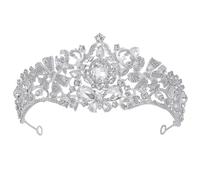 LIFKICH Silver Secure Design Bridal Headband with Lightweight Zinc Alloy and Dazzling Rhinestones Elegant Pageant Hair Accessory for Brides for Weddings and Special Occasions