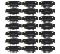 LIFKICH Snap Wig Clips with Enhanced Grip U-shape 50pcs Lightweight Plastic and Iron Material Adjustable for Hair Extensions and Wigs for Stage Performance and Office Use