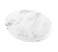 LIFKICH Soap Tray Soap Storage Container 5.5x4.3x1.2inch Resin Marble Pattern Scratch-proof Smell-proof Household Bathroom Shower Travel