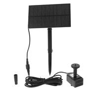 LIFKICH Solar Fountain Pump for Birdbaths with 150l/, Black Square-Shaped Design Featuring Multiple Water Spray Modes and Corrosion Resistant Silicone Crystal Plate for Outdoor Water