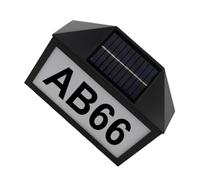 LIFKICH Solar Powered House Number Sign Light with Ip55 Weather Resistant Abs and PC Material, 3w Energy Efficient Solar Light for Outdoor Address Display