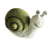 LIFKICH Solar Powered Luminous Garden Resin Snail Statue Outdoor Decorative Pool Ornament for Lighting and Creative Landscape Accents