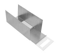 LIFKICH Stainless Steel Bread Cutter Adjustable Baking Slicer with Removable Crumb Tray for Loaf Cake Bagel Slicing Guide Hygienic Kitchen Tool for Homemade Sandwiches