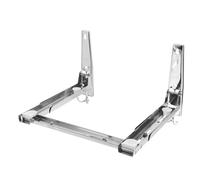 LIFKICH Stainless Steel Microwave Stand Small Microwave Shelf Wall Bracket 2 Tier with Adjustable and Foldable Arms Heavy Duty Metal Kitchen Wall Shelf Supporting to 100 for Kitchen
