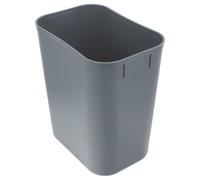 LIFKICH Sturdy Plastic 4 Gallon Trash Can for Dorm and Commercial Office Use - Grey 15L Compact Square Garbage Bin for Sink