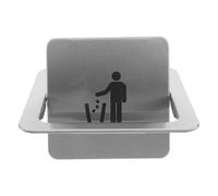 LIFKICH Swing Flap Trash Chute Lid for Kitchen Countertop, Square Stainless Steel Embedded Cover for 19-21Cm Waste Bin Opening