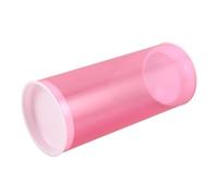 LIFKICH Transparent Plastic Shuttlecock Storage Container with Cap Lightweight Portable Tube for Badminton Shuttlecocks Moisture Resistant Clear Storage Tubes for Gym Home Party Use Pink