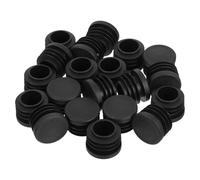 LIFKICH Tube End Caps Easy Installation Black round 20pcs Nylon Plug Covers with Anti- Design for Metal Tubing and Steel Tubes for Home and Industrial Use