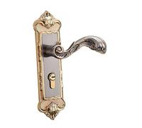LIFKICH Vintage European Style Aluminum Alloy Door Safety Lock Ergonomic Rotating Knob for Bedroom and Bathroom Durable Security Lock with Easy Installation