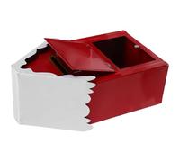 LIFKICH Vintage Red Letters to Santa Mailbox Christmas Mailbox Storage Box for Wedding Cards Party Favors and Holiday Treats Wall Mount Tabletop Festive Decor with Classic Vintage Style