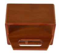 LIFKICH Vintage Solid Wood Tea Packet Organizer Box with Multifunctional Compartments for Daily Use Elegant Desktop Storage for Makeup Sugar and Drink Sachets Classic Wood Chest for Home