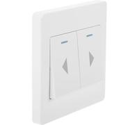 LIFKICH Wall Mounted 2-Button Garage Door Push Button Switch White ABS with Universal Compatibility for Garage Curtains and Commercial Applications