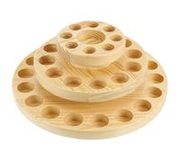 LIFKICH Wood Essential Oil Rack Slots Bottle Holder for Diffuser Oils Shelf Organizer for Desktop for Displaying and Storing Essential Bottles